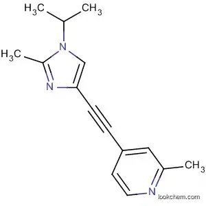 Molecular Structure of 824431-73-4 (Pyridine,
2-methyl-4-[[2-methyl-1-(1-methylethyl)-1H-imidazol-4-yl]ethynyl]-)
