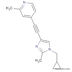 Molecular Structure of 824431-75-6 (Pyridine,
4-[[1-(cyclopropylmethyl)-2-methyl-1H-imidazol-4-yl]ethynyl]-2-methyl-)
