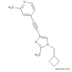 Molecular Structure of 824431-76-7 (Pyridine,
4-[[1-(cyclobutylmethyl)-2-methyl-1H-imidazol-4-yl]ethynyl]-2-methyl-)