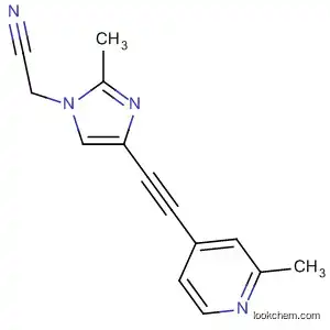 Molecular Structure of 824431-77-8 (1H-Imidazole-1-acetonitrile, 2-methyl-4-[(2-methyl-4-pyridinyl)ethynyl]-)