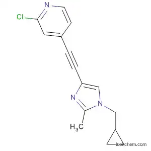 Molecular Structure of 824431-80-3 (Pyridine,
2-chloro-4-[[1-(cyclopropylmethyl)-2-methyl-1H-imidazol-4-yl]ethynyl]-)
