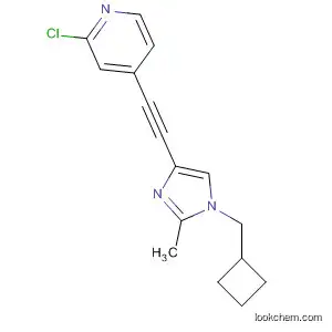 Molecular Structure of 824431-81-4 (Pyridine,
2-chloro-4-[[1-(cyclobutylmethyl)-2-methyl-1H-imidazol-4-yl]ethynyl]-)
