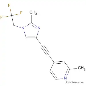 Molecular Structure of 824431-95-0 (Pyridine,
2-methyl-4-[[2-methyl-1-(2,2,2-trifluoroethyl)-1H-imidazol-4-yl]ethynyl]-)