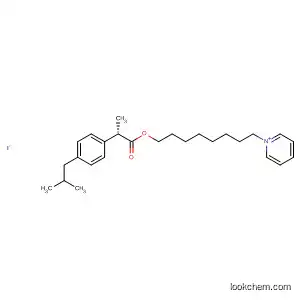 Molecular Structure of 824432-23-7 (Pyridinium, 1-[8-[(2S)-2-[4-(2-methylpropyl)phenyl]-1-oxopropoxy]octyl]-,
iodide)