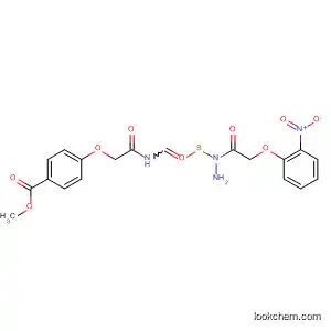 Molecular Structure of 825629-48-9 (Benzoic acid,
4-[2-[[[2-[(2-nitrophenoxy)acetyl]hydrazino]thioxomethyl]amino]-2-oxoeth
oxy]-, methyl ester)