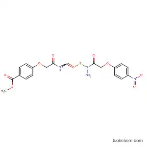 Molecular Structure of 825629-50-3 (Benzoic acid,
4-[2-[[[2-[(4-nitrophenoxy)acetyl]hydrazino]thioxomethyl]amino]-2-oxoeth
oxy]-, methyl ester)