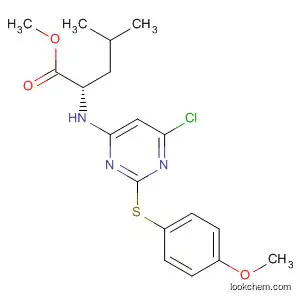 Molecular Structure of 825647-43-6 (L-Leucine, N-[6-chloro-2-[(4-methoxyphenyl)thio]-4-pyrimidinyl]-, methyl
ester)