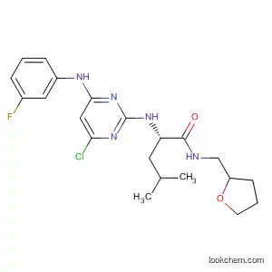 Molecular Structure of 825647-53-8 (Pentanamide,
2-[[4-chloro-6-[(3-fluorophenyl)amino]-2-pyrimidinyl]amino]-4-methyl-N-[
(tetrahydro-2-furanyl)methyl]-, (2S)-)