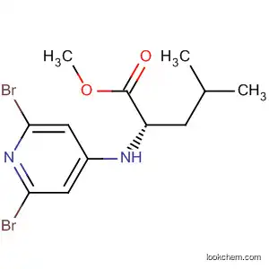 Molecular Structure of 825647-60-7 (L-Leucine, N-(2,6-dibromo-4-pyridinyl)-, methyl ester)