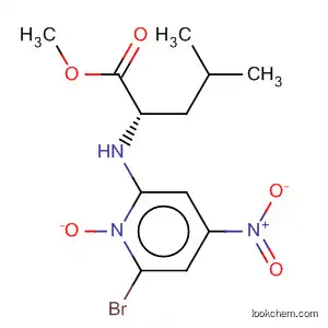 Molecular Structure of 825647-62-9 (L-Leucine, N-(6-bromo-4-nitro-1-oxido-2-pyridinyl)-, methyl ester)