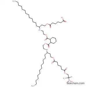 Molecular Structure of 825648-23-5 (1,2-Cyclohexanedicarboxylic acid, 2-bromo-2-nitro-1,3-propanediyl
bis[2-[[2-[(5-carboxy-1-oxopentyl)oxy]ethyl]tetradecylamino]ethyl] ester)