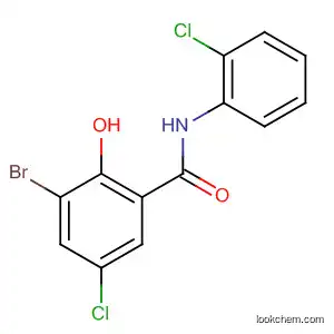 Molecular Structure of 825648-26-8 (Benzamide, 3-bromo-5-chloro-N-(2-chlorophenyl)-2-hydroxy-)