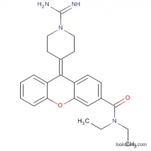 Molecular Structure of 825649-40-9 (9H-Xanthene-3-carboxamide,
9-[1-(aminoiminomethyl)-4-piperidinylidene]-N,N-diethyl-)