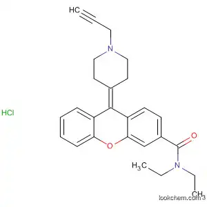 Molecular Structure of 825649-46-5 (9H-Xanthene-3-carboxamide,
N,N-diethyl-9-[1-(2-propynyl)-4-piperidinylidene]-, monohydrochloride)