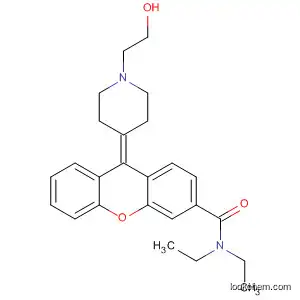 Molecular Structure of 825649-47-6 (9H-Xanthene-3-carboxamide,
N,N-diethyl-9-[1-(2-hydroxyethyl)-4-piperidinylidene]-)