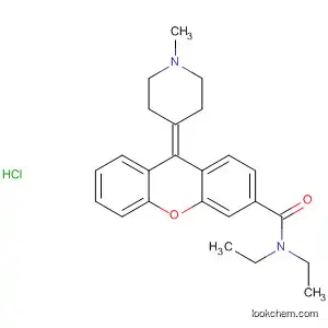 Molecular Structure of 825649-88-5 (9H-Xanthene-3-carboxamide,
N,N-diethyl-9-(1-methyl-4-piperidinylidene)-, monohydrochloride)