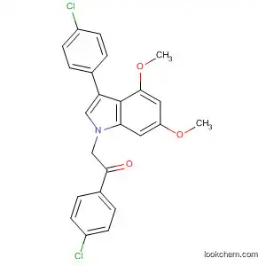 Molecular Structure of 827024-95-3 (Ethanone,
1-(4-chlorophenyl)-2-[3-(4-chlorophenyl)-4,6-dimethoxy-1H-indol-1-yl]-)