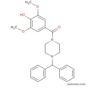 Molecular Structure of 827029-75-4 (Piperazine, 1-(diphenylmethyl)-4-(4-hydroxy-3,5-dimethoxybenzoyl)-)