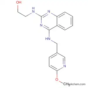 Molecular Structure of 827030-77-3 (Ethanol,
2-[[4-[(6-methoxy-3-pyridinyl)methylamino]-2-quinazolinyl]amino]-)