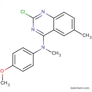 Molecular Structure of 827030-85-3 (4-Quinazolinamine, 2-chloro-N-(4-methoxyphenyl)-N,6-dimethyl-)