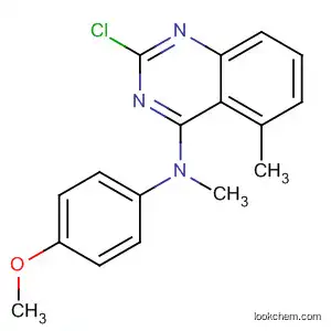 Molecular Structure of 827030-87-5 (4-Quinazolinamine, 2-chloro-N-(4-methoxyphenyl)-N,5-dimethyl-)