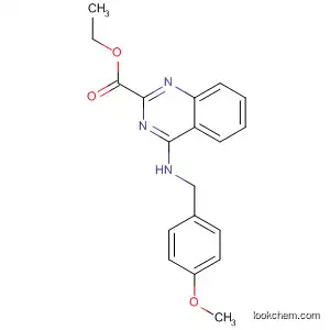 Molecular Structure of 827031-55-0 (2-Quinazolinecarboxylic acid, 4-[(4-methoxyphenyl)methylamino]-, ethyl
ester)