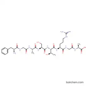Molecular Structure of 827032-50-8 (L-Alanine, L-phenylalanylglycyl-L-alanyl-L-seryl-L-threonyl-L-arginylglycyl-)
