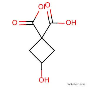 Molecular Structure of 827032-76-8 (1,1-Cyclobutanedicarboxylic acid, 3-hydroxy-)