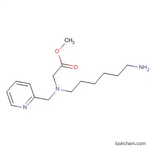 Molecular Structure of 827306-61-6 (Glycine, N-(6-aminohexyl)-N-(2-pyridinylmethyl)-, methyl ester)