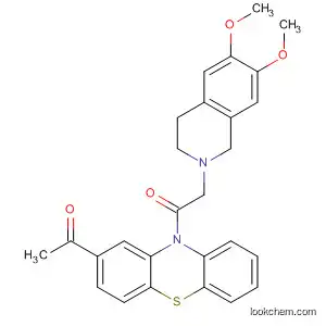 Molecular Structure of 827309-26-2 (10H-Phenothiazine,
2-acetyl-10-[(3,4-dihydro-6,7-dimethoxy-2(1H)-isoquinolinyl)acetyl]-)