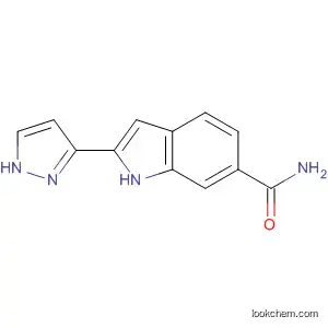 Molecular Structure of 827316-71-2 (1H-Indole-6-carboxamide, 2-(1H-pyrazol-3-yl)-)