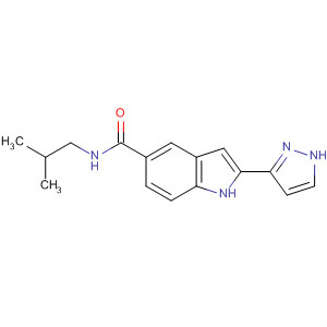 1H-Indole-5-carboxamide, N-(2-methylpropyl)-2-(1H-pyrazol-3-yl)-