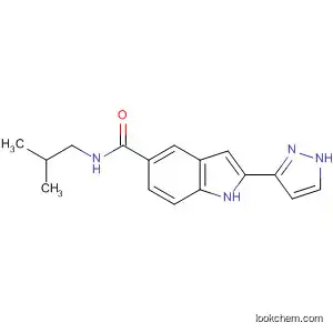 Molecular Structure of 827316-74-5 (1H-Indole-5-carboxamide, N-(2-methylpropyl)-2-(1H-pyrazol-3-yl)-)