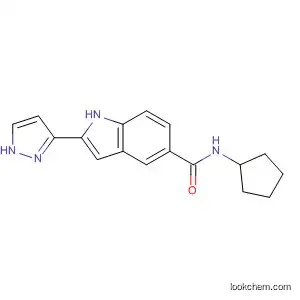 Molecular Structure of 827316-81-4 (1H-Indole-5-carboxamide, N-cyclopentyl-2-(1H-pyrazol-3-yl)-)
