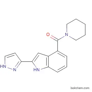 Molecular Structure of 827316-87-0 (Piperidine, 1-[[2-(1H-pyrazol-3-yl)-1H-indol-4-yl]carbonyl]-)