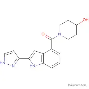 Molecular Structure of 827316-95-0 (4-Piperidinol, 1-[[2-(1H-pyrazol-3-yl)-1H-indol-4-yl]carbonyl]-)