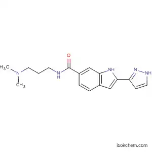Molecular Structure of 827317-00-0 (1H-Indole-6-carboxamide,
N-[3-(dimethylamino)propyl]-2-(1H-pyrazol-3-yl)-)