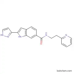 Molecular Structure of 827317-07-7 (1H-Indole-6-carboxamide, 2-(1H-pyrazol-3-yl)-N-[2-(2-pyridinyl)ethyl]-)