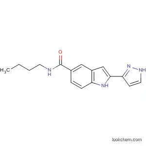 Molecular Structure of 827317-63-5 (1H-Indole-5-carboxamide, N-butyl-2-(1H-pyrazol-3-yl)-)