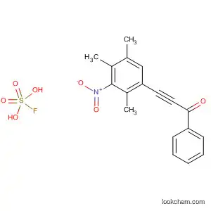 Molecular Structure of 827319-35-7 (Fluorosulfuric acid, compd. with
1-phenyl-3-(2,4,5-trimethyl-3-nitrophenyl)-2-propyn-1-one (1:1))