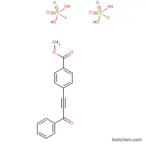 Molecular Structure of 827319-38-0 (Benzoic acid, 4-(3-oxo-3-phenyl-1-propynyl)-, methyl ester, compd. with
fluorosulfuric acid (1:2))