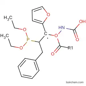 Molecular Structure of 827321-17-5 (Carbamic acid, [(1R)-2-(diethoxyphosphinyl)-1-(2-furanyl)ethyl]-,
phenylmethyl ester)