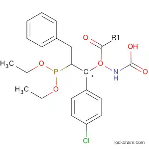 Molecular Structure of 827321-23-3 (Carbamic acid, [(1R)-1-(4-chlorophenyl)-2-(diethoxyphosphinyl)ethyl]-,
phenylmethyl ester)