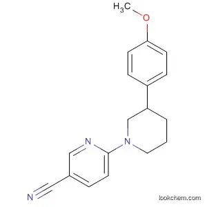 Molecular Structure of 827322-86-1 (3-Pyridinecarbonitrile, 6-[3-(4-methoxyphenyl)-1-piperidinyl]-)