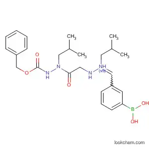 Molecular Structure of 827337-55-3 (Hydrazinecarboxylic acid,
2-[[[(3-boronophenyl)methylene](2-methylpropyl)hydrazino]acetyl]-2-(2-
methylpropyl)-, 1-(phenylmethyl) ester)