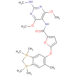 2-Furancarboxamide,  5-[(2,3-dihydro-1,1,3,3,6-pentamethyl-1H-1,3-disilainden-5-yl)oxy]-N-[4,  6-dimethoxy-2-(methylamino)-5-pyrimidinyl]-
