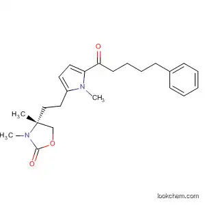Molecular Structure of 827344-04-7 (2-Oxazolidinone,
3,4-dimethyl-4-[2-[1-methyl-5-(1-oxo-5-phenylpentyl)-1H-pyrrol-2-yl]ethyl
]-, (4R)-)