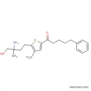 Molecular Structure of 827345-09-5 (1-Pentanone,
1-[5-(3-amino-4-hydroxy-3-methylbutyl)-4-methyl-2-thienyl]-5-phenyl-)