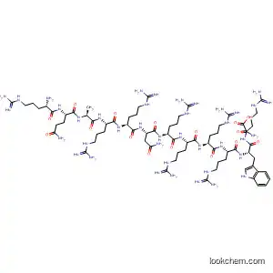 Molecular Structure of 827573-34-2 (L-Argininamide,
L-arginyl-L-glutaminyl-L-alanyl-L-arginyl-L-arginyl-L-asparaginyl-L-arginyl-L-
arginyl-L-arginyl-L-arginyl-L-tryptophyl-)