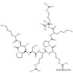 Molecular Structure of 827573-42-2 (L-Argininamide,
L-lysyl-L-cysteinyl-L-prolyl-L-seryl-L-arginyl-L-arginyl-L-prolyl-L-lysyl-)